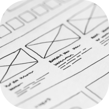 Scribble of a layout of user interface elements